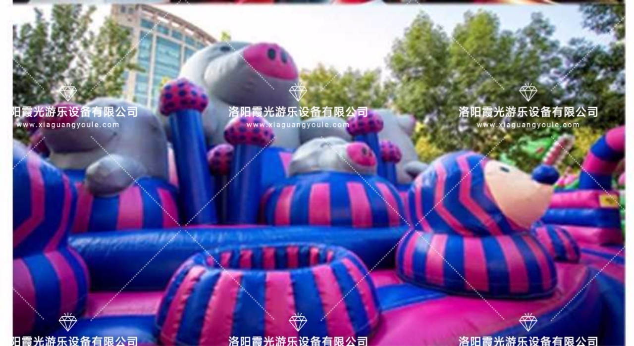 北京彩色大型充气城堡乐园