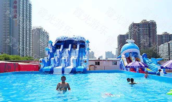 北京蓝色充气游泳池